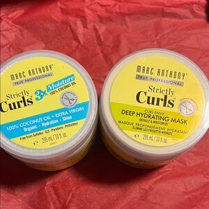 Marc Anthony Strictly Curls Hydrating Mask and Moisture Cream - Yellow and Blue